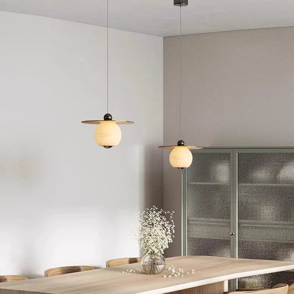 Lustre de luxe en marbre naturel et laiton de design exclusive