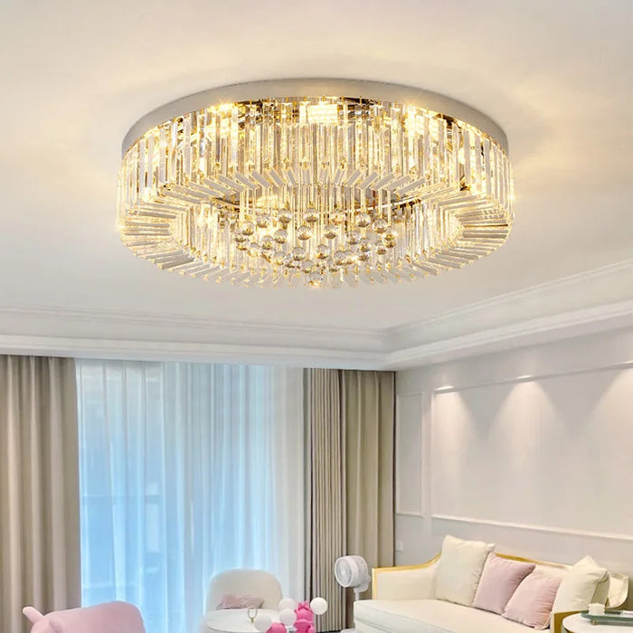 Lustre moderne Or Lustre Luxe Cristal LED Dimmable