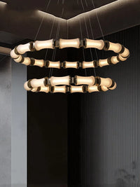 Lustre LED en verre design moderne de luxe 2024 - Édition Prestige