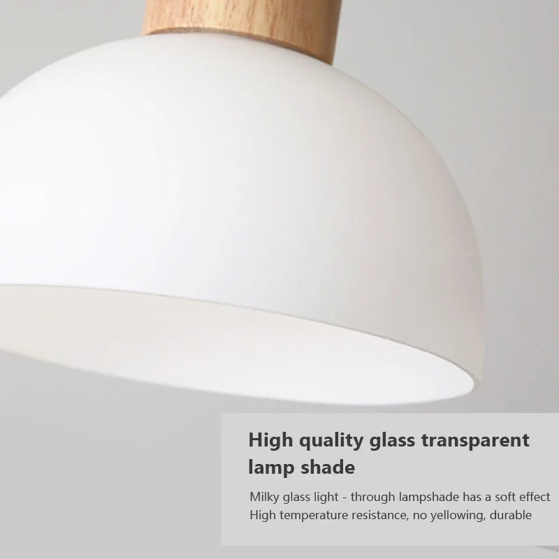 Suspension LED en verre design nordique avec petit oiseau créatif