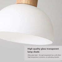 Suspension LED en verre design nordique avec petit oiseau créatif