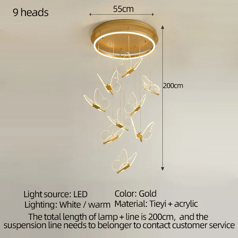 Lustre Papillon LED pour Éclairer vos Espaces