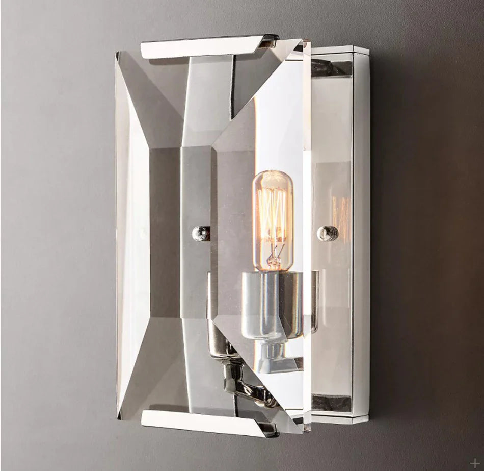 Applique murale LED en cristal pour chambre et salon - Éclairage élégant et moderne