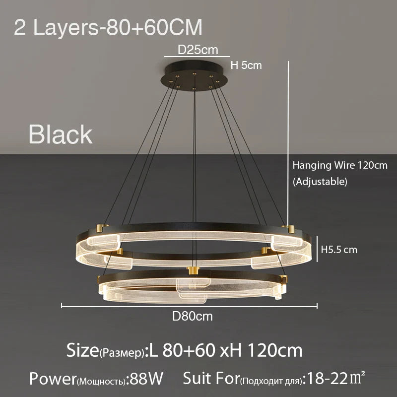 Lustre LED Nordic Zen pour Salon de Thé - Style Moderne Minimaliste