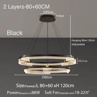 Lustre LED Nordic Zen pour Salon de Thé - Style Moderne Minimaliste