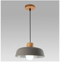 Suspension Luminaire LED Nordik Bois Abat-jour Aluminium - Déco Chic