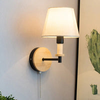 Applique Murale LED Nordique en Bois Massif
