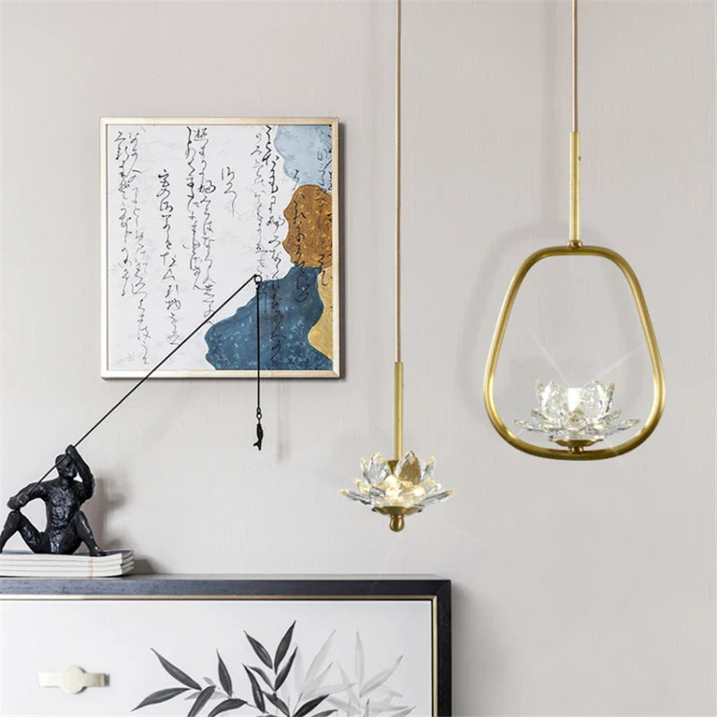 Suspension LED en cristal Zen Glam