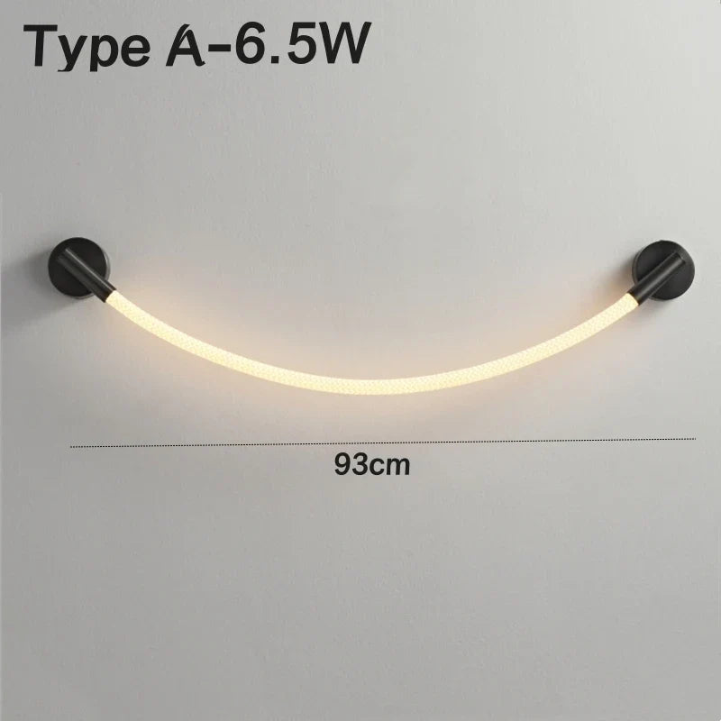 Applique murale LED Minimaluxe en Silicone et Fibre Tissée