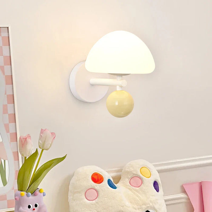 Applique Murale Nordique LED en Forme de Champignon pour Une Ambiance Créative