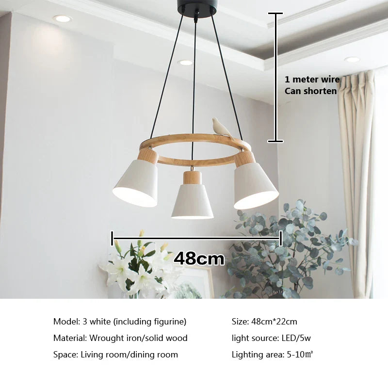 Lampe suspension nordique Macaron modernisée