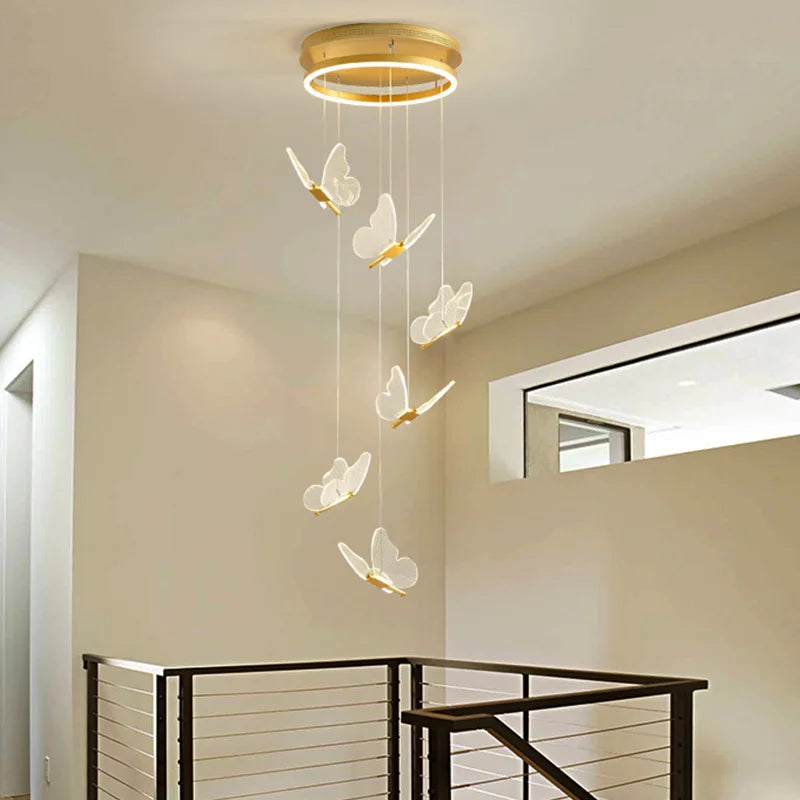 Suspension LED papillon nordique