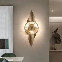 Applique murale en cristal de luxe et lumière
