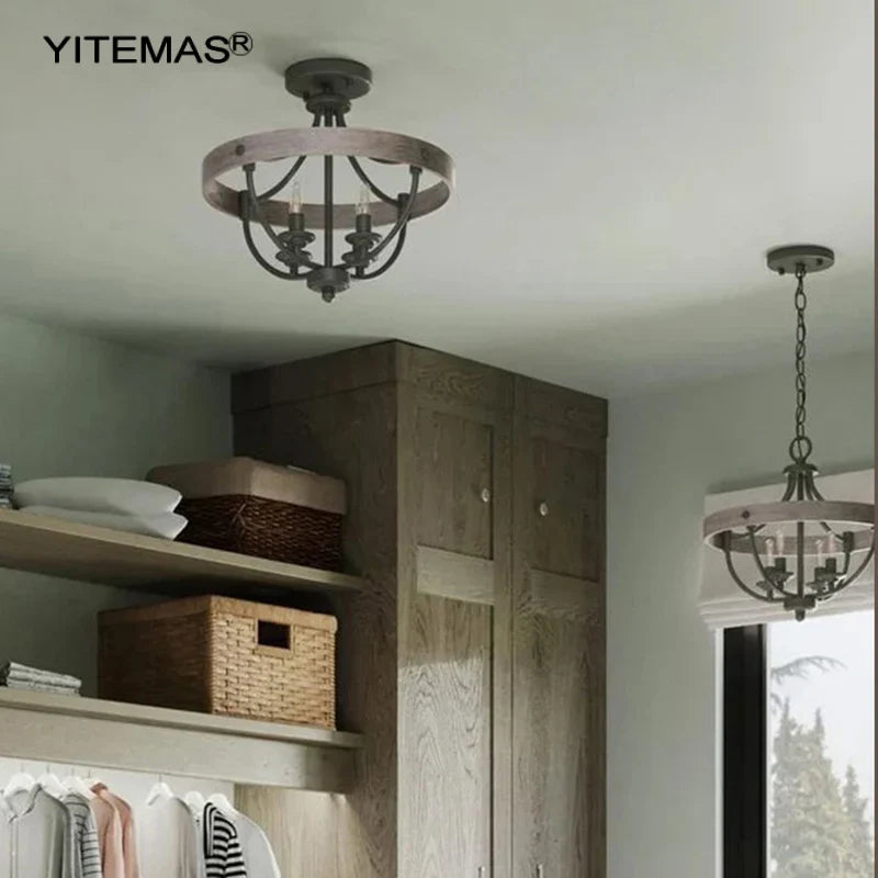 Lustre de plafond semi-encastré élégant