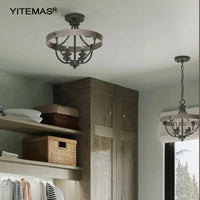 Lustre de plafond semi-encastré élégant