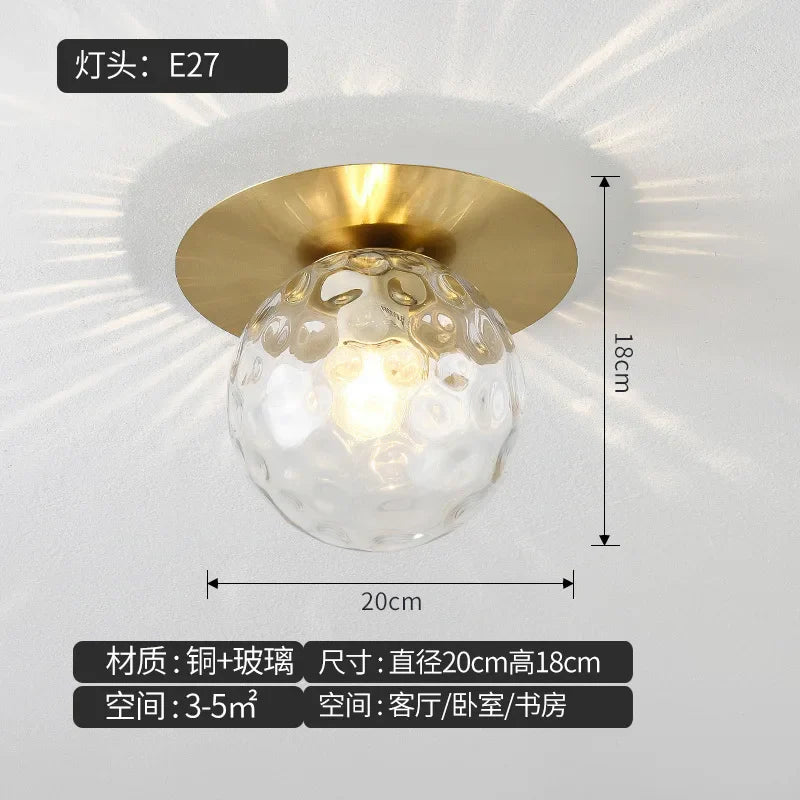 Lustre Sphérique en Verre Moderne
