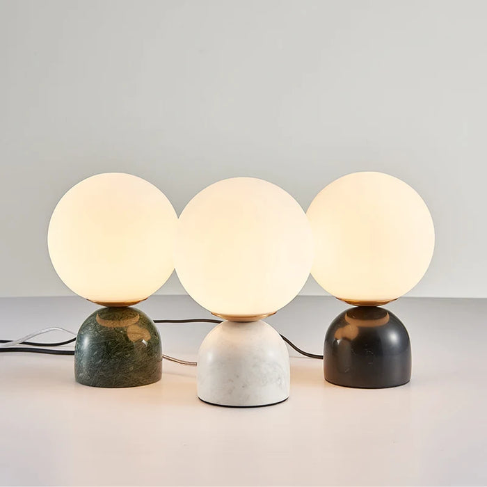 Lampe de table LED en verre et marbre - Luxe Illuminé