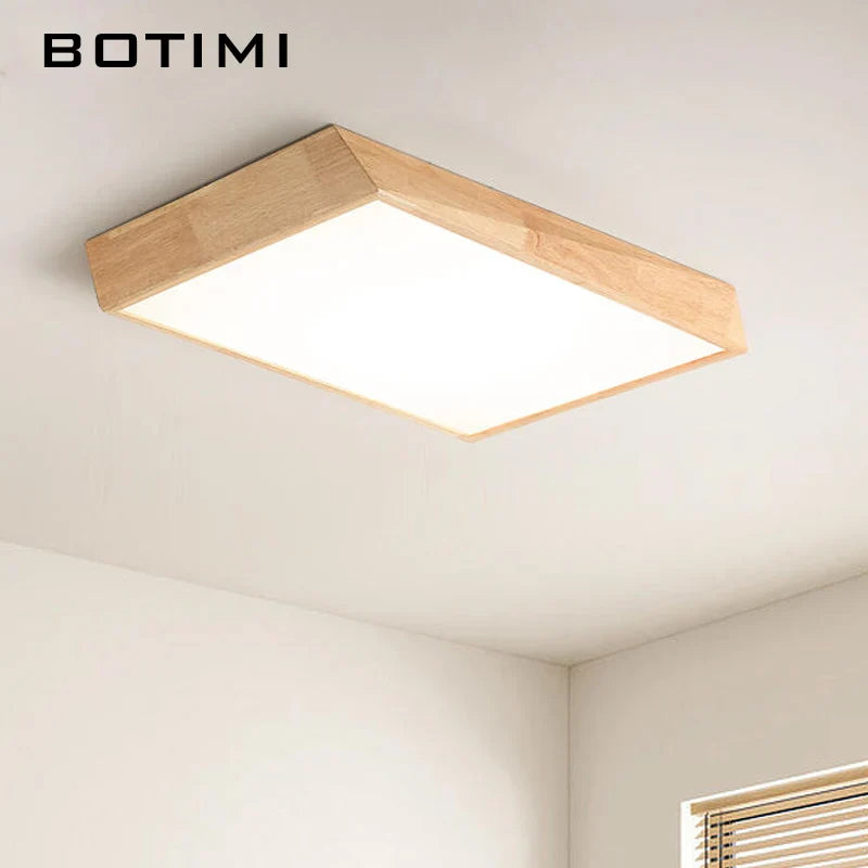 Plafonnier BOTIMI Bois Massif LED Modèle Nordique