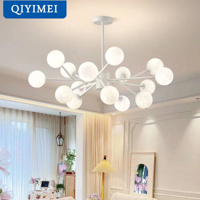 Lustre LED Moderne Qiyimei avec 12/15 Lumières pour Intérieur