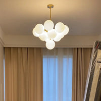 Suspension LED nordique en boule de verre design