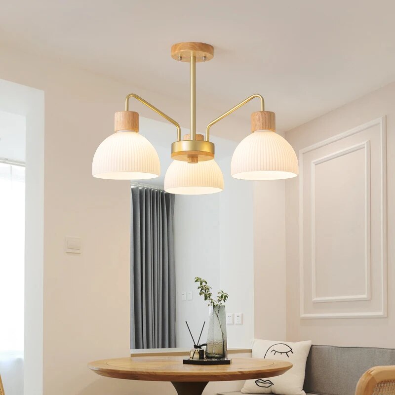 Lustre nordique en bois - Style japonais