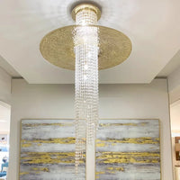 Lustre en Cristal Moderne pour Villa de Luxe LED Glamour
