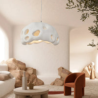Lustre LED design en suspension nordique Wabi Sabi irrégulier