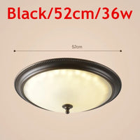 Plafonnier LUMIÈRE D'AMBIANCE LED rond or/noir/Bronze pour couloir salon cuisine