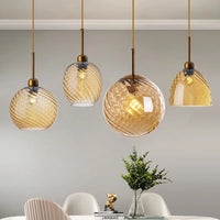 Suspension Nordique en Verre Fumé pour Éclairage Intérieur