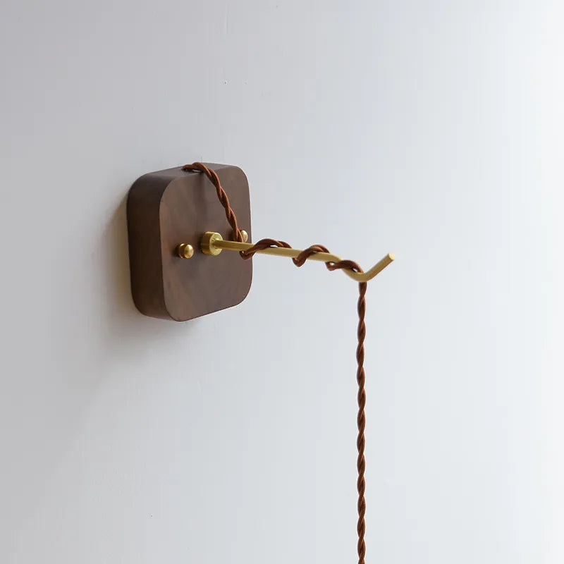Applique Murale LED Noyer Cuivre - Élégance Moderne