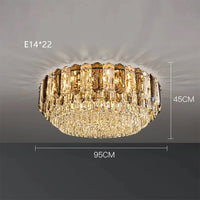 Plafonnier LED de Luxe en Cristal - Collection 2024