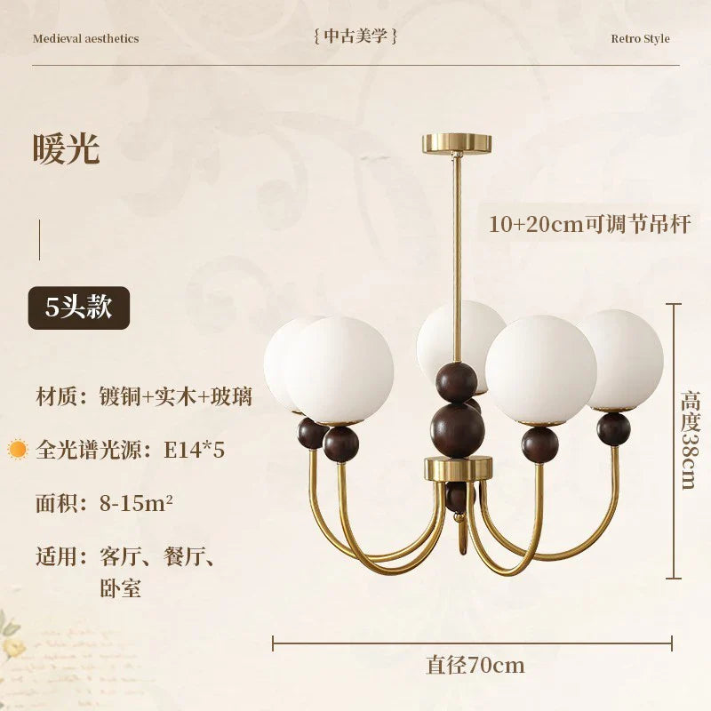 Lustre médiéval français rétro lampe suspendue Luminária - Édition Spéciale