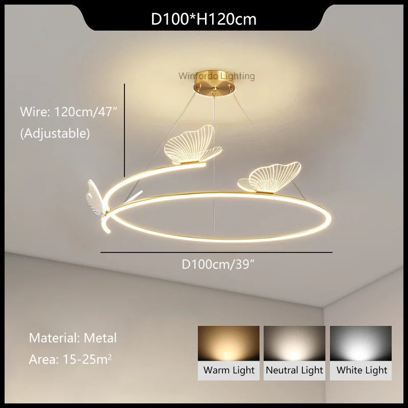 Lustre papillon LED - Éclairez votre maison avec créativité
