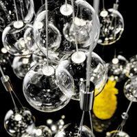 Suspension LED Sandyha avec Boules de Verre pour Décoration Intérieure