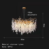 Applique murale LED en cristal et aluminium doré - Nouveauté Art Déco
