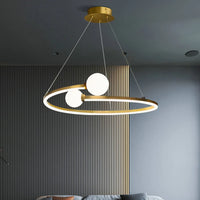 Lustre Nordique à Anneau LED Suspension, Éclairage et Luminaires