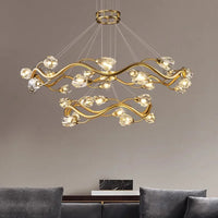 Lustre LED en cristal de luxe pour éclairage intérieur modernisé