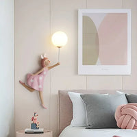 Applique murale LED rose pour une chambre de princesse