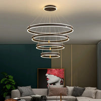 Lustre de luxe avec anneau de styliste