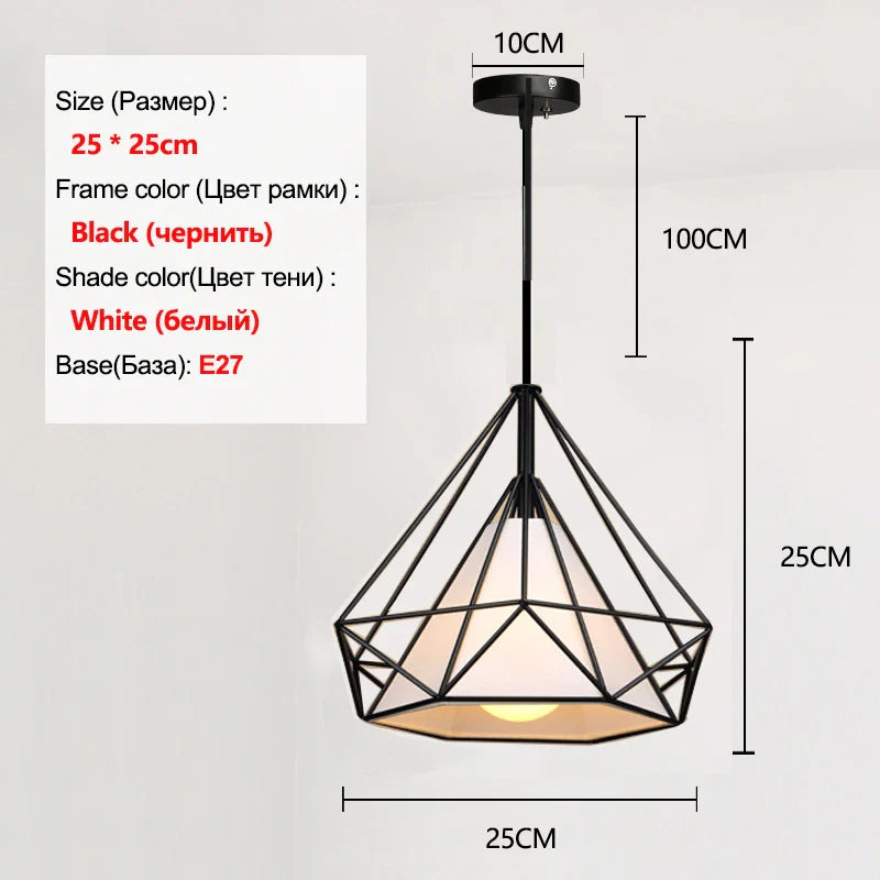 Lustre Cage à Oiseaux Moderne Loft