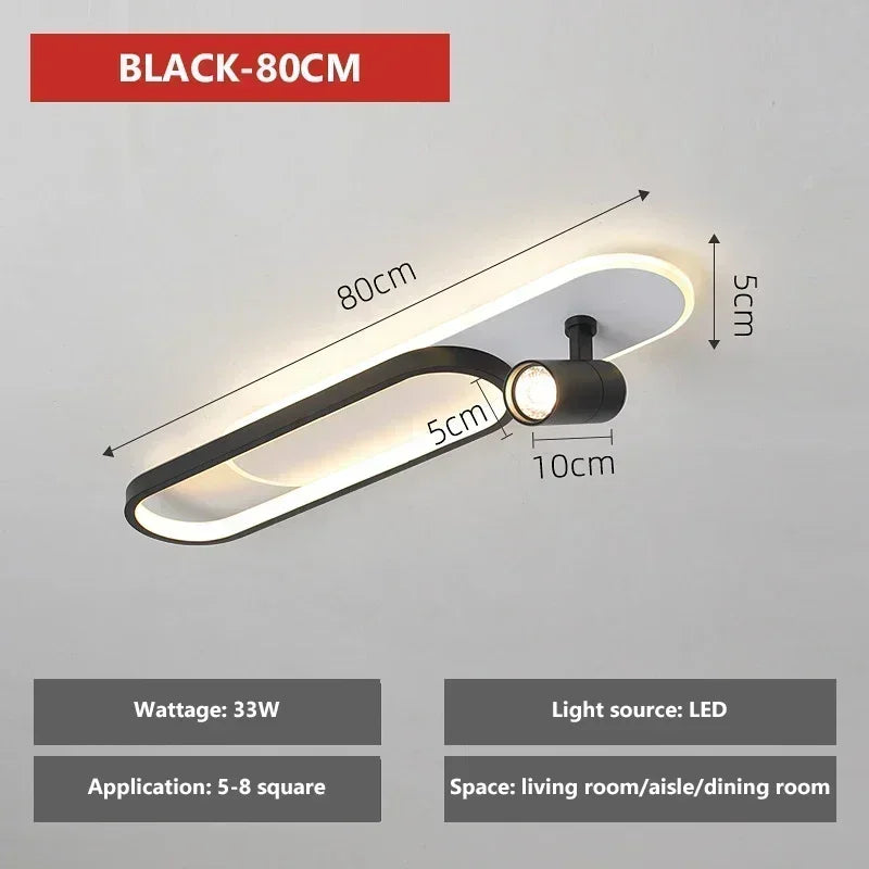 Plafonnier LED moderne avec projecteur pour décoration intérieure