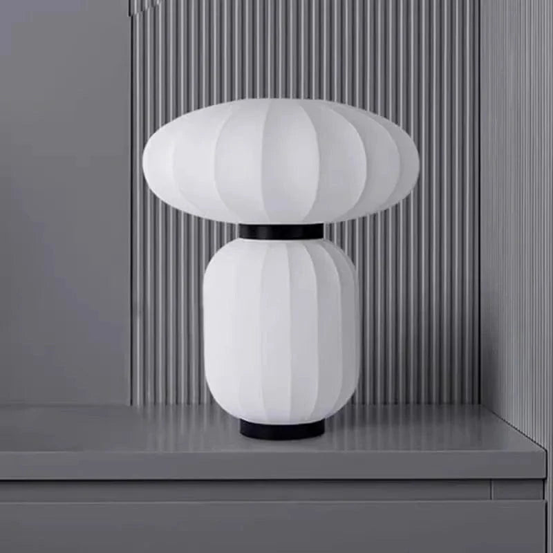 Lampe de table en soie Wabi-sabi - Éclairage design pour salon et chambre