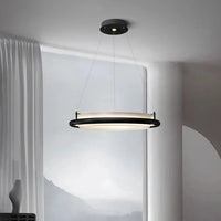 Lustre LED en bois noir pour une décoration moderne avec lampes suspendues