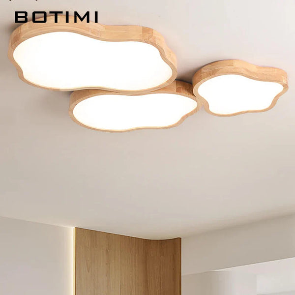 Plafonnier LED Bois Moderne
