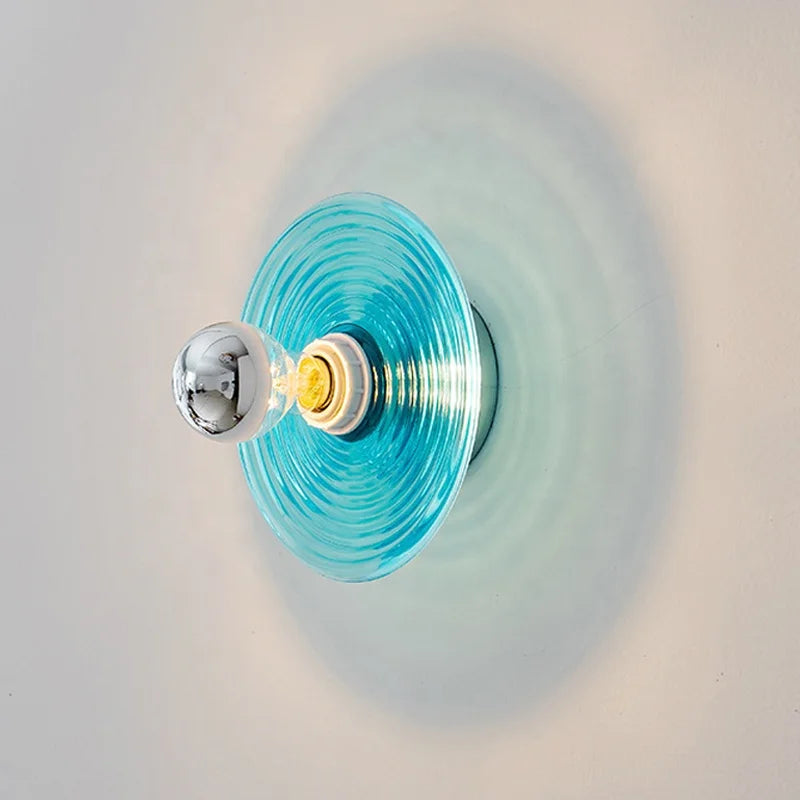 Applique murale design nordique en verre ondulé LED pour une ambiance lumineuse