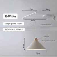 Lustres à bascule LED pour table à manger nordique