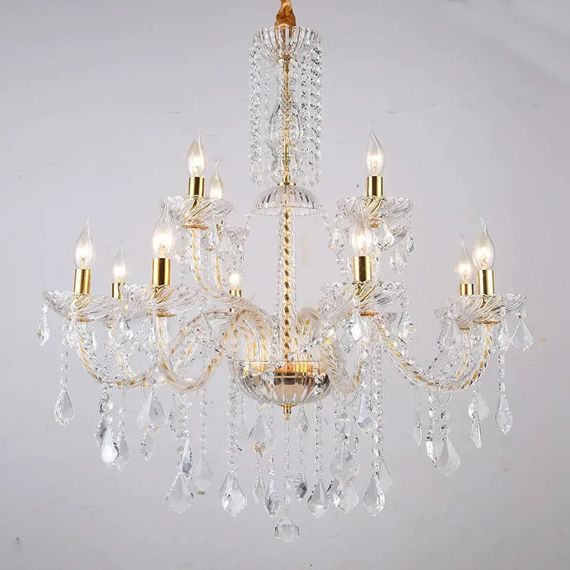 Lustre en cristal européen pour un éclairage élégant et raffiné