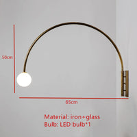 Applique Murale LED Dorée Courbée