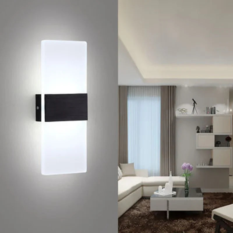 Applique Murale LED Design pour Chambre avec Effet Acrylique Elliptique