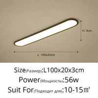 Lustre Moderne Nordique Rectangulaire LED pour Bar